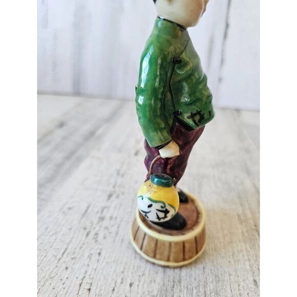 Gort vintage boy CL4820F-Lin Chinese Japanese lantern green figurine statue - Picture 5 of 9